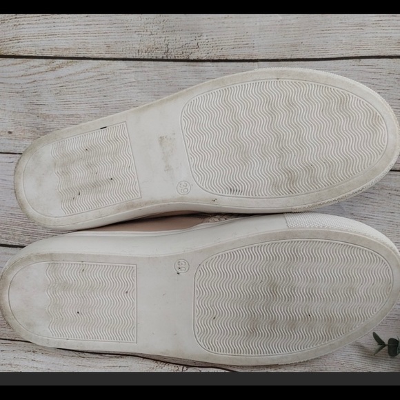 Steve Madden Beige Platform Slip on Shoes Woven  9 - Picture 3 of 3
